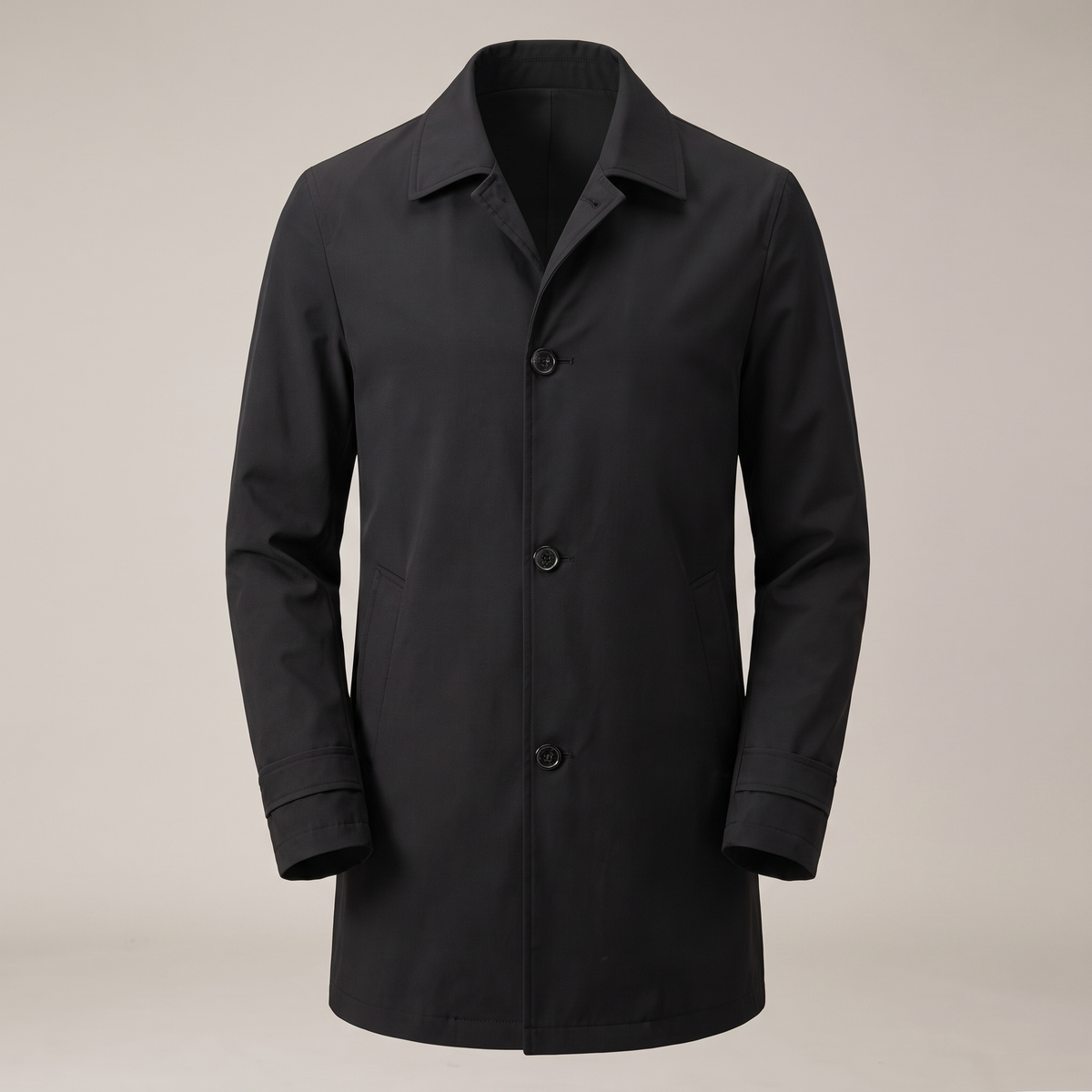 Timeless Single Breasted Coat - Black