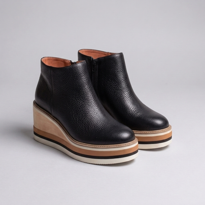 Timeless Wedge Ankle Boots - Black