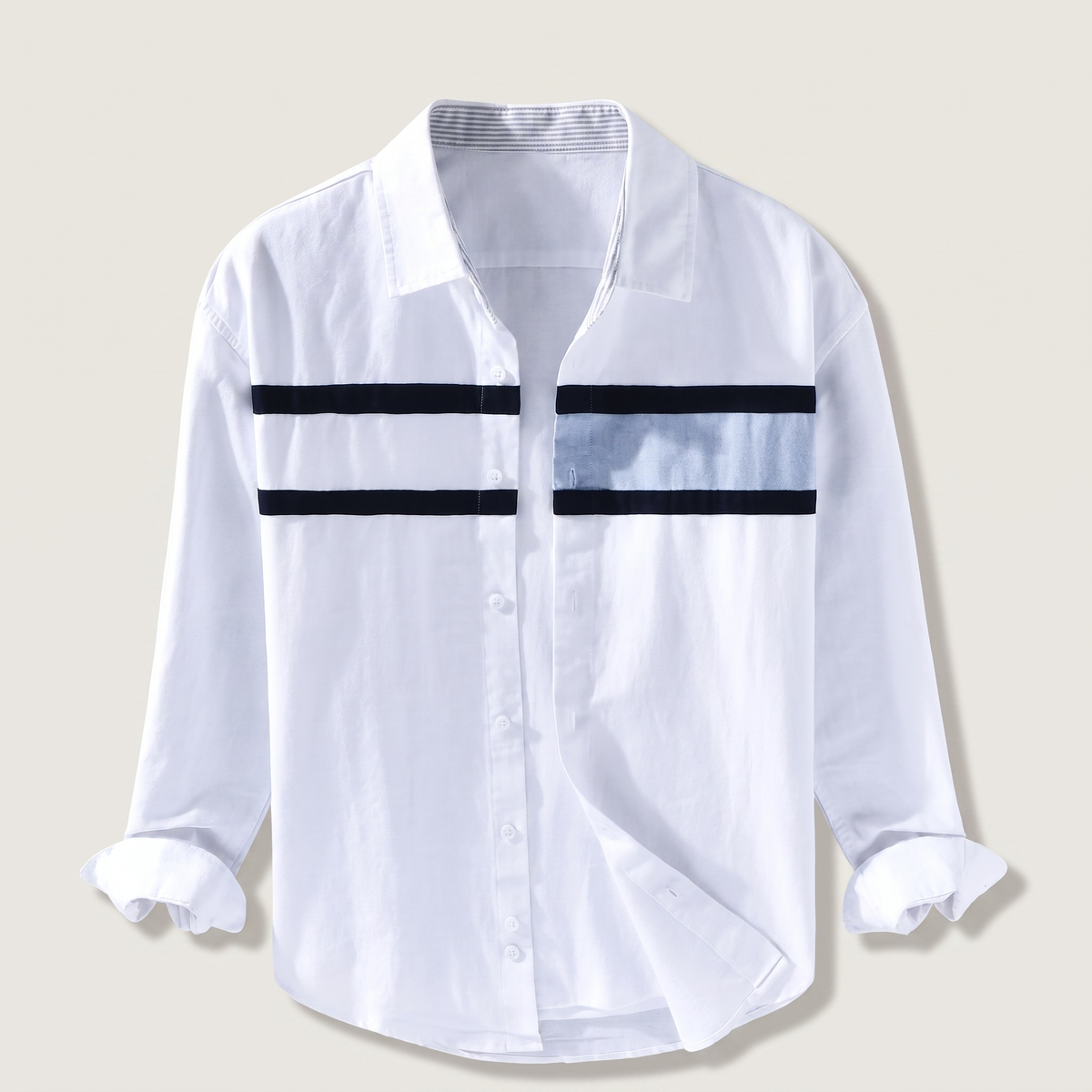 Tommy Panel Shirt - White