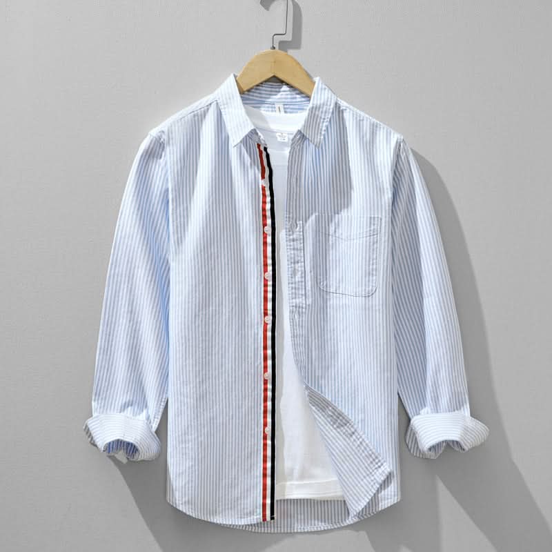 Toulouse Striped Linen Shirt - Blue
