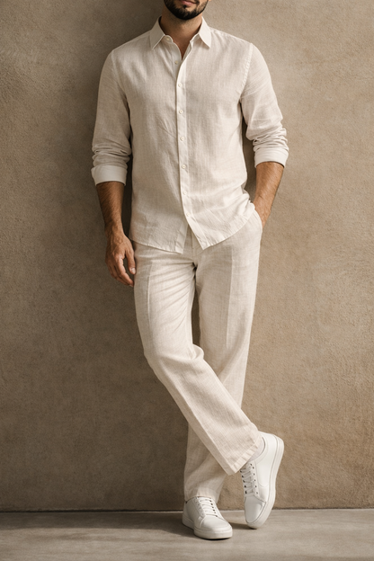 Trevain Classic Linen Pair - Beige
