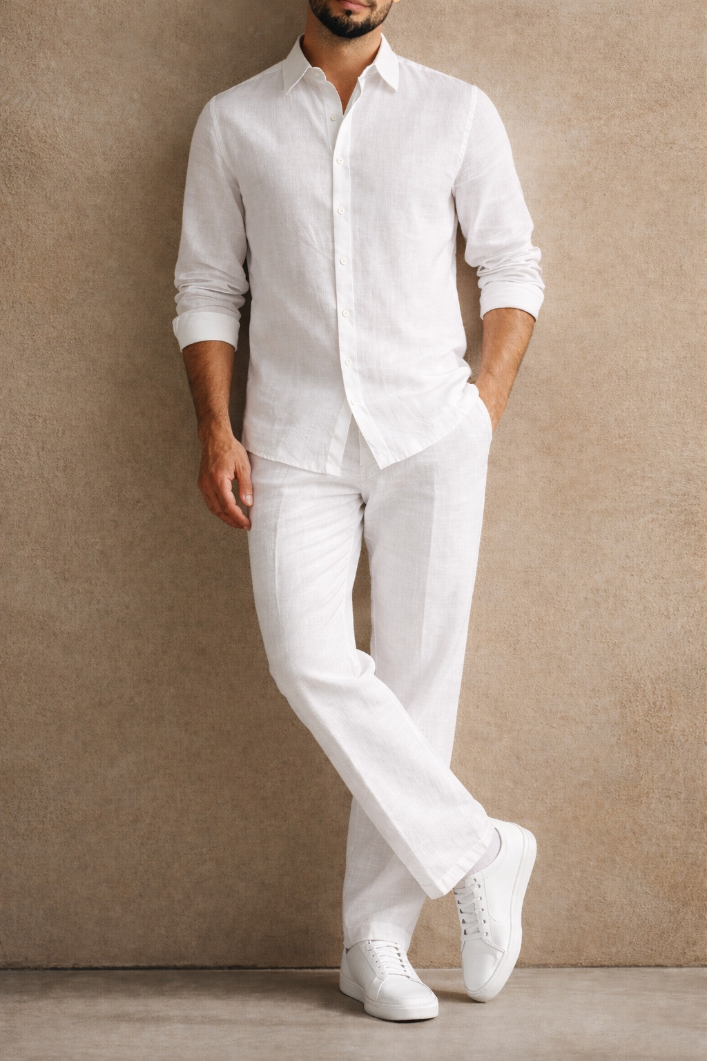 Trevain Classic Linen Pair - White