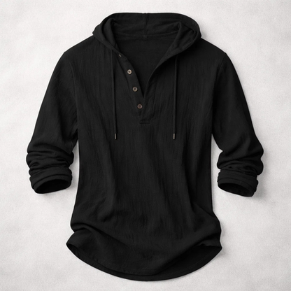 Trevain Comfort Hoodie Shirt - Black