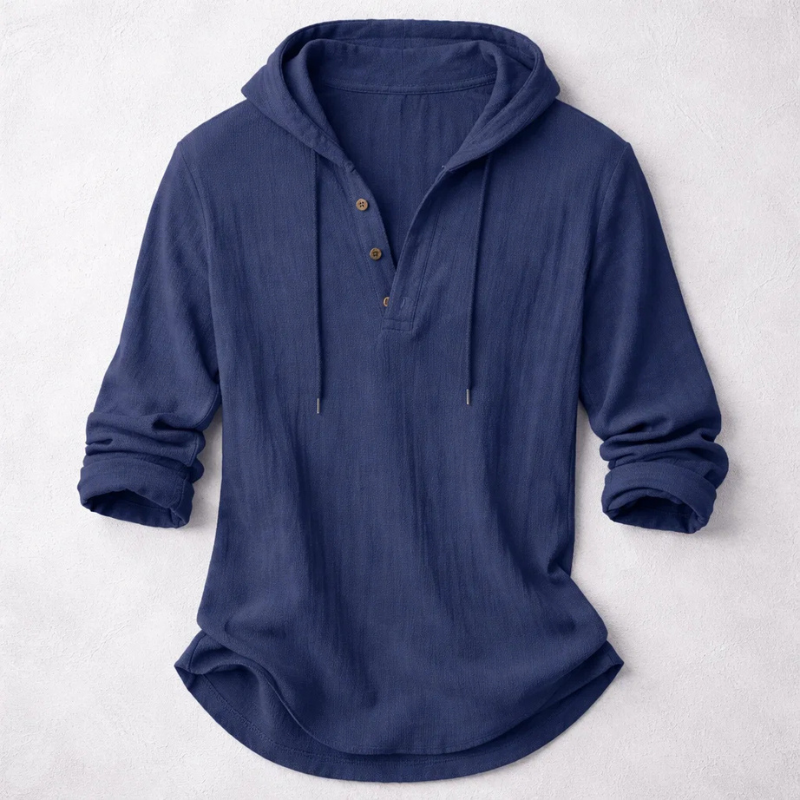 Trevain Comfort Hoodie Shirt - Navy