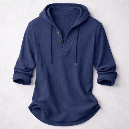 Trevain Comfort Hoodie Shirt - Navy
