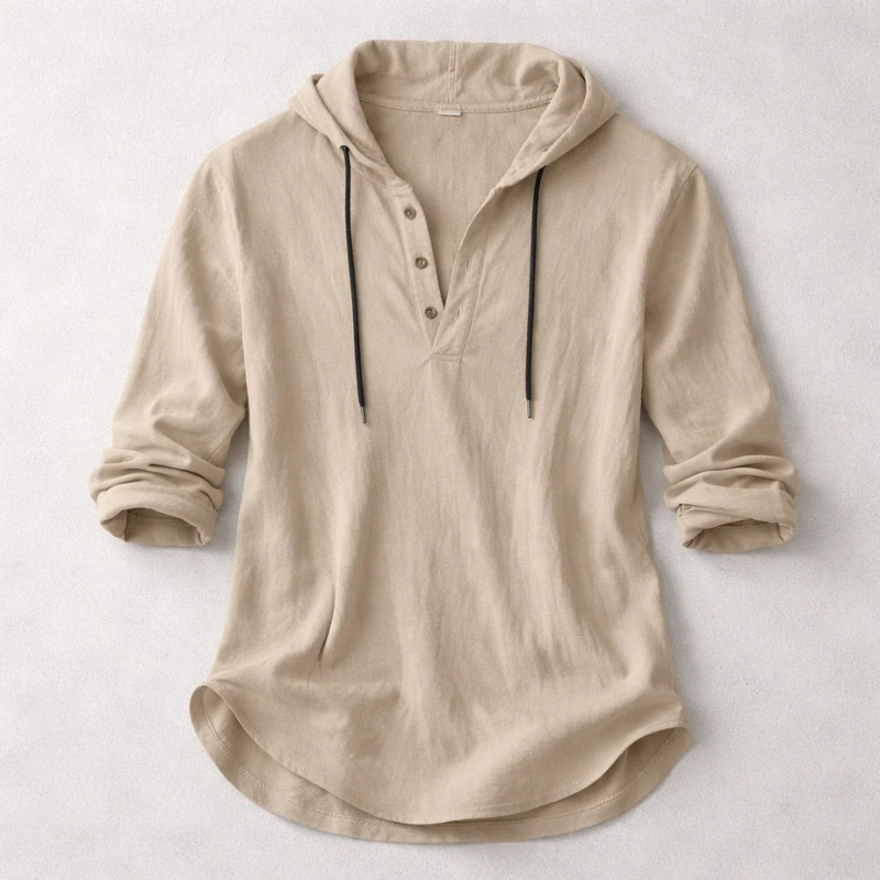 Trevain Comfort Hoodie Shirt - Sand