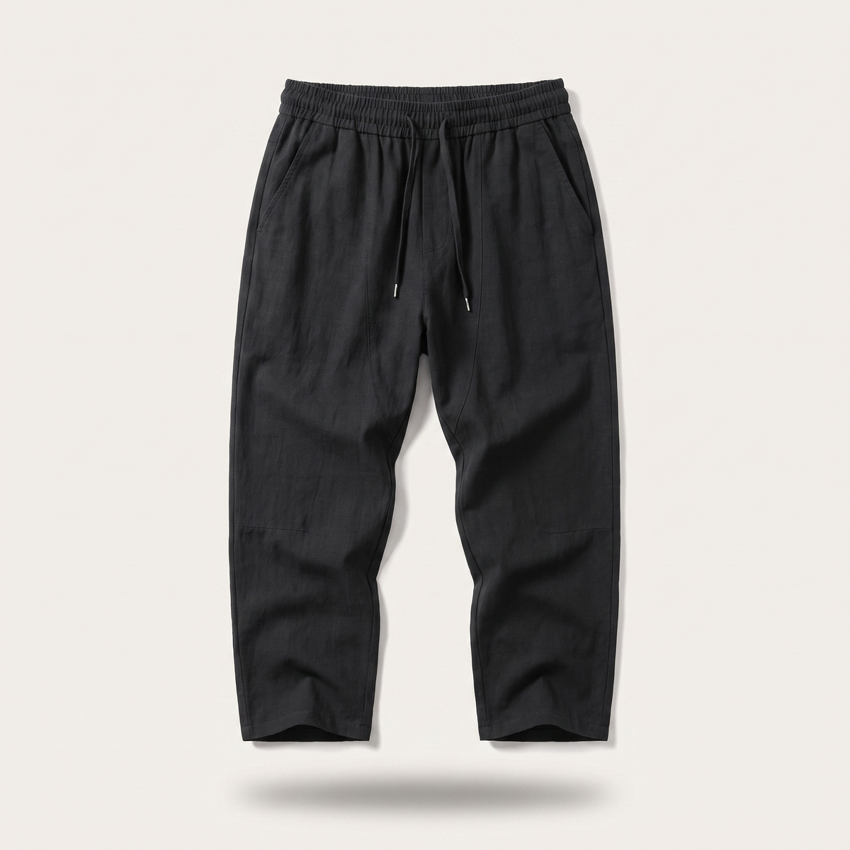 Urban Cropped Cotton Pants - Black
