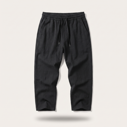Urban Cropped Cotton Pants - Black