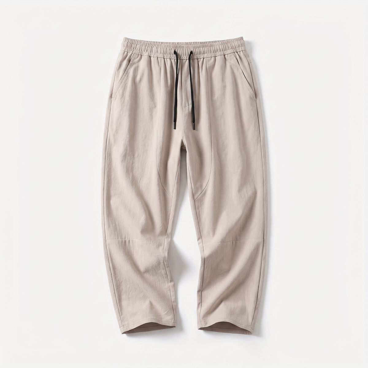 Urban Cropped Cotton Pants - Khaki