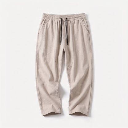 Urban Cropped Cotton Pants - Khaki