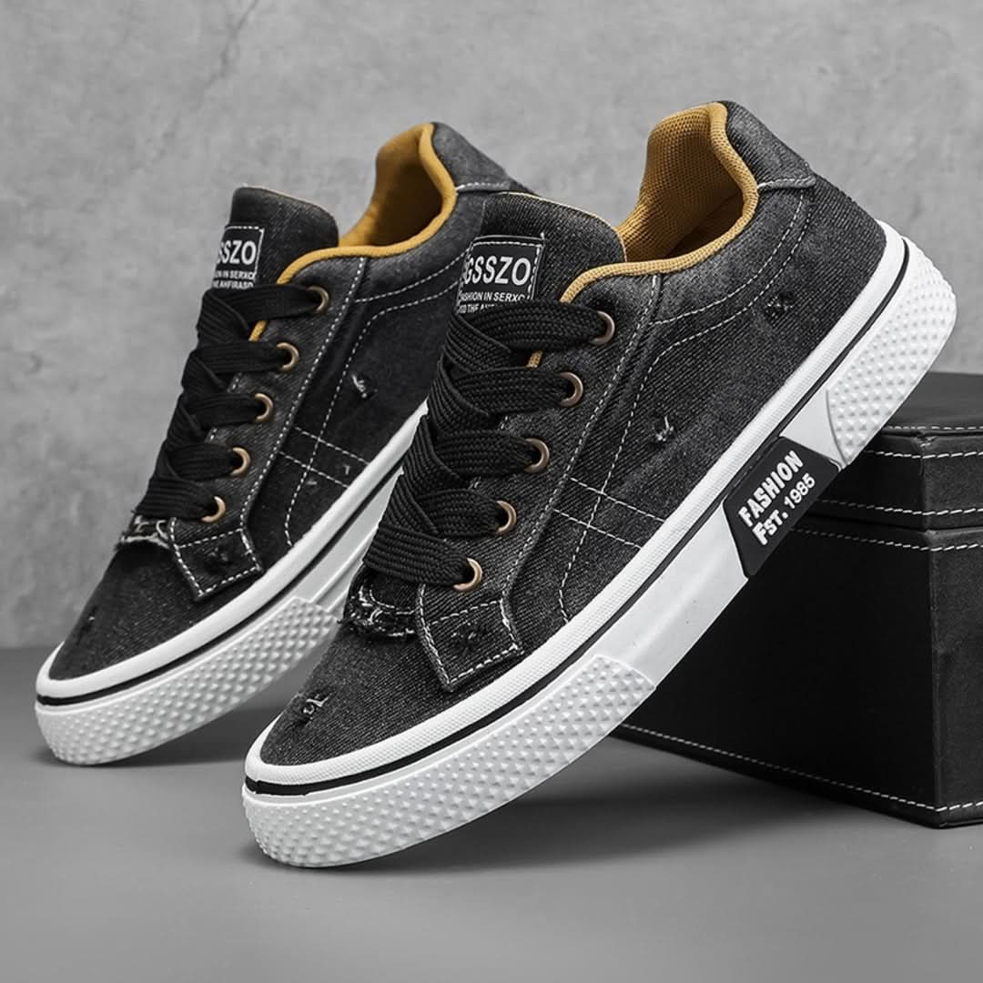 Urban Denim Sneakers - Black