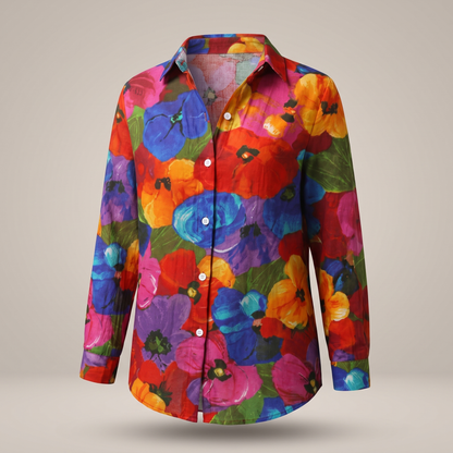 Valea Blouse - Red Flora