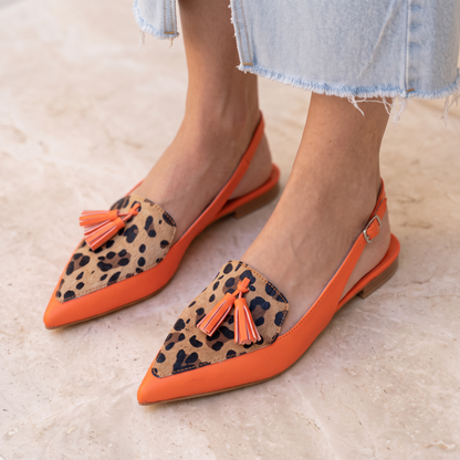 Valencia Orange Ballet Flats - Orange