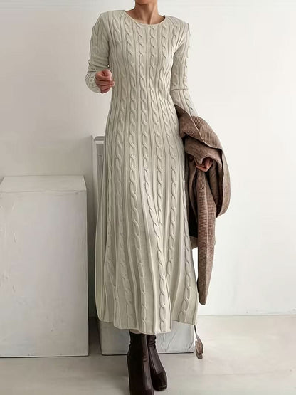 Valenne Elegant Maxi Dress - Beige
