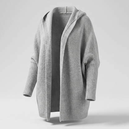 Valentina Rossi Loose Knit Cardigan - Grey