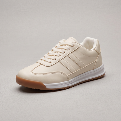 Vellford White Urban Trainers - Aura Beige