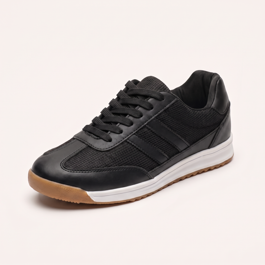 Vellford White Urban Trainers - Obsidian Black