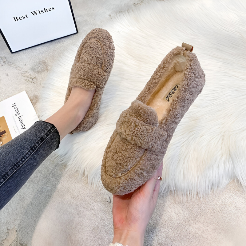 Vellora Cosy Loafers - Brown