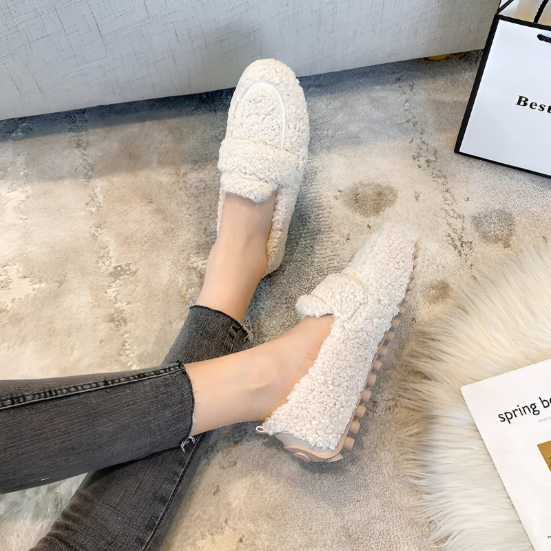 Vellora Cosy Loafers - White
