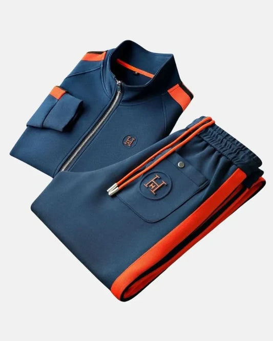 Velmont Warm Tracksuit Set - Navy Blue
