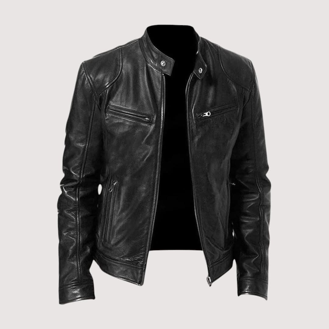Velmor Leather-Look Jacket - Black