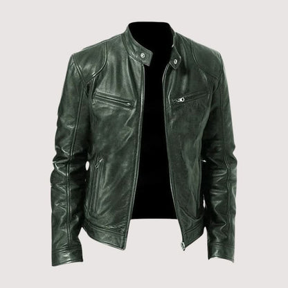 Velmor Leather-Look Jacket - Green