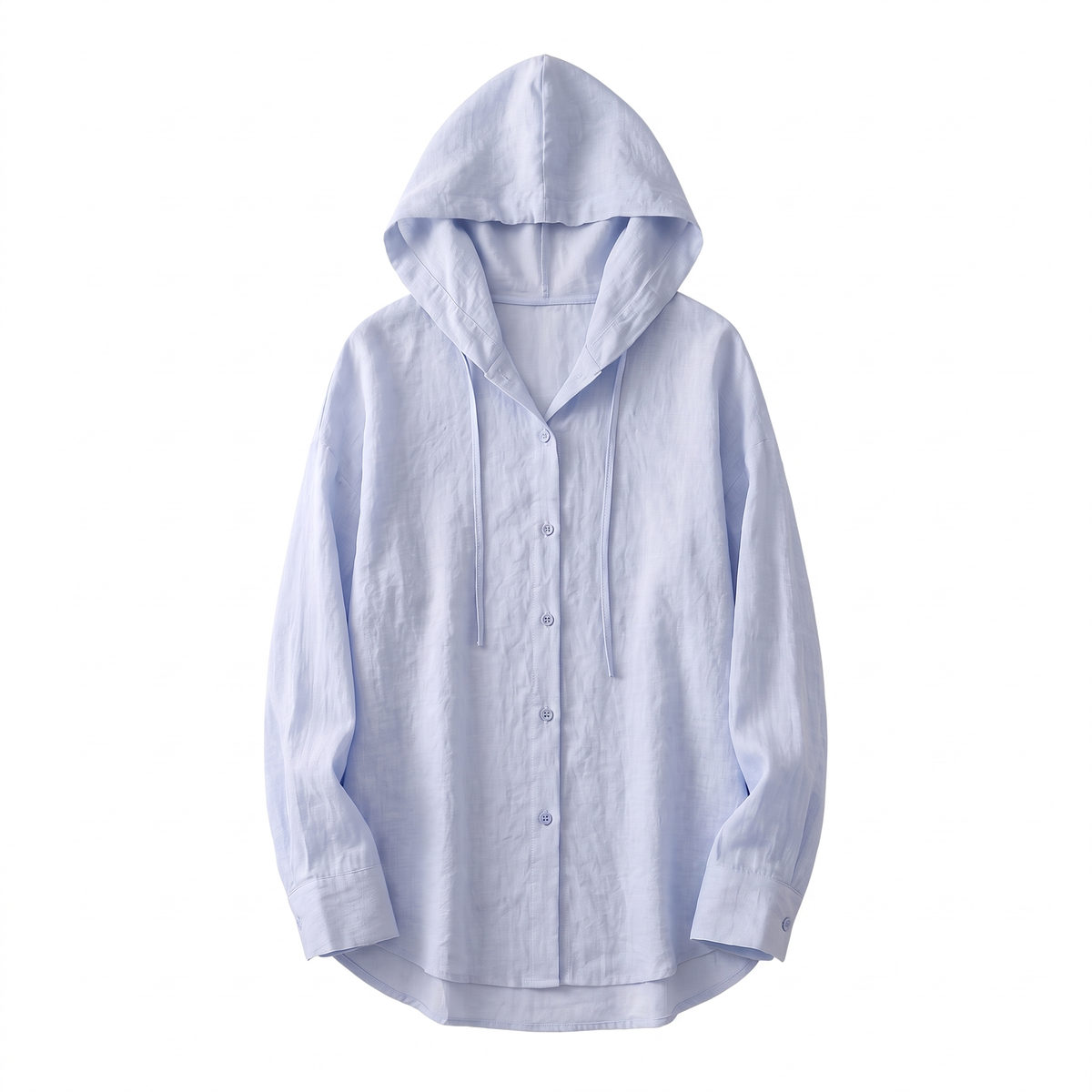 Victoria Linen Hoodie - Blue