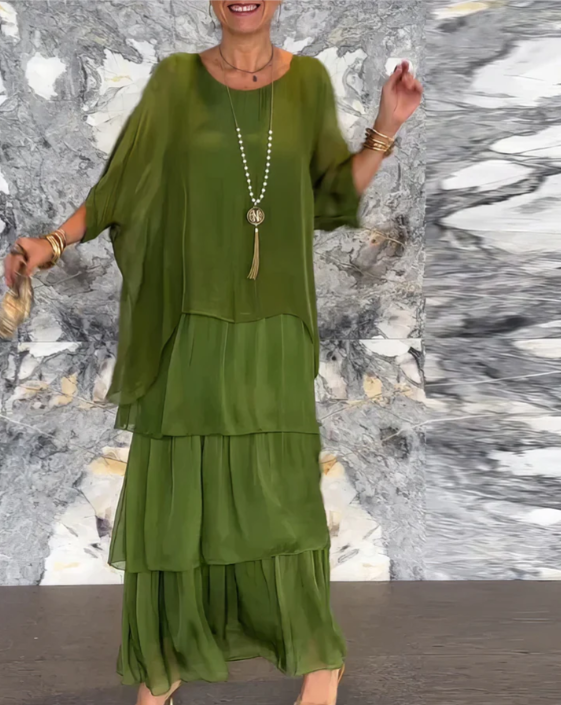 Virelle Modern Maxi Dress - Dark Green
