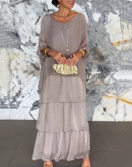 Virelle Modern Maxi Dress - Grey