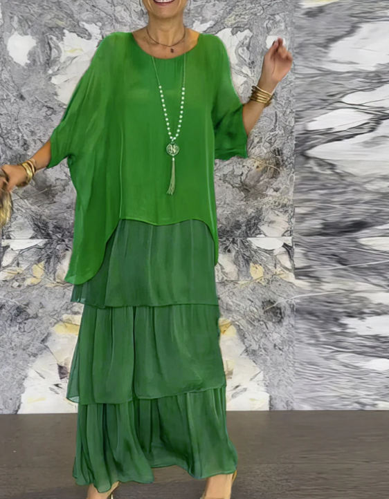 Virelle Modern Maxi Dress - Light Green