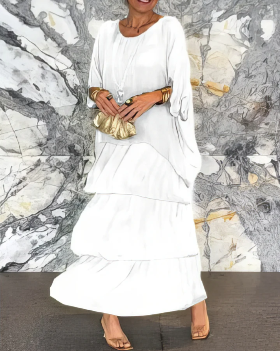 Virelle Modern Maxi Dress - White