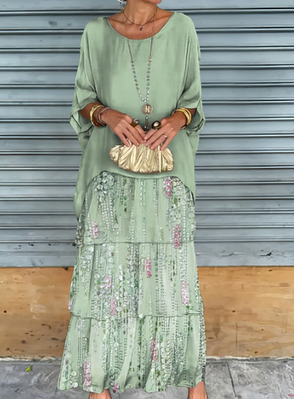 Virelle Modern Maxi Dress - Whitish Green