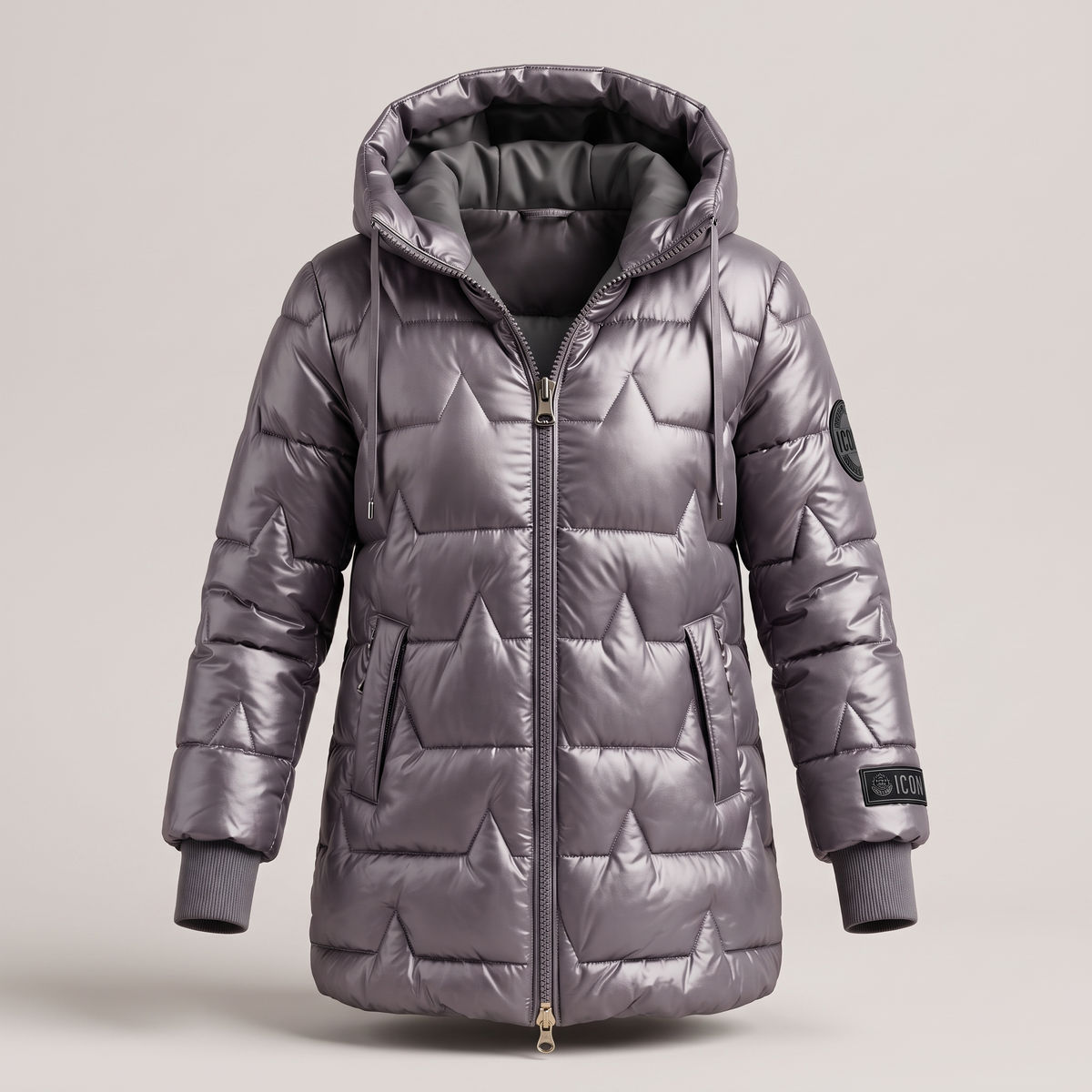 Warm Hooded Coat - Grey