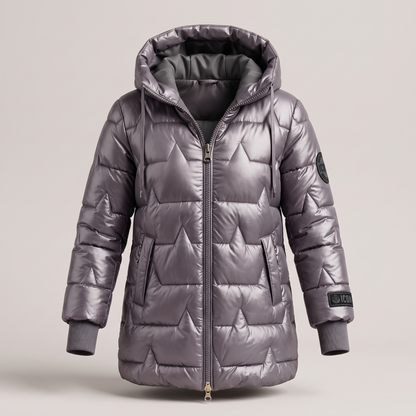 Warm Hooded Coat - Grey