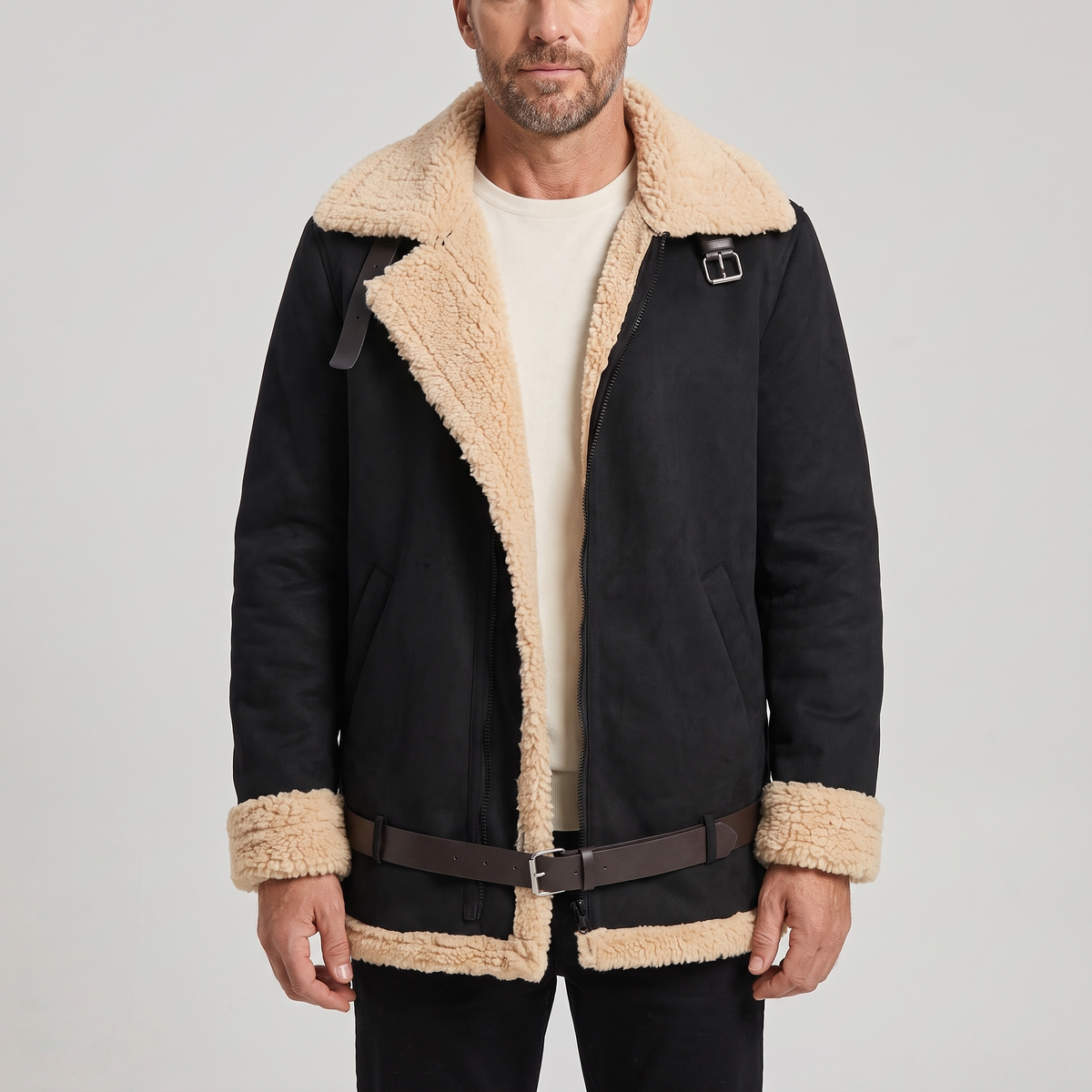 Warm-Lined Aviator Jacket