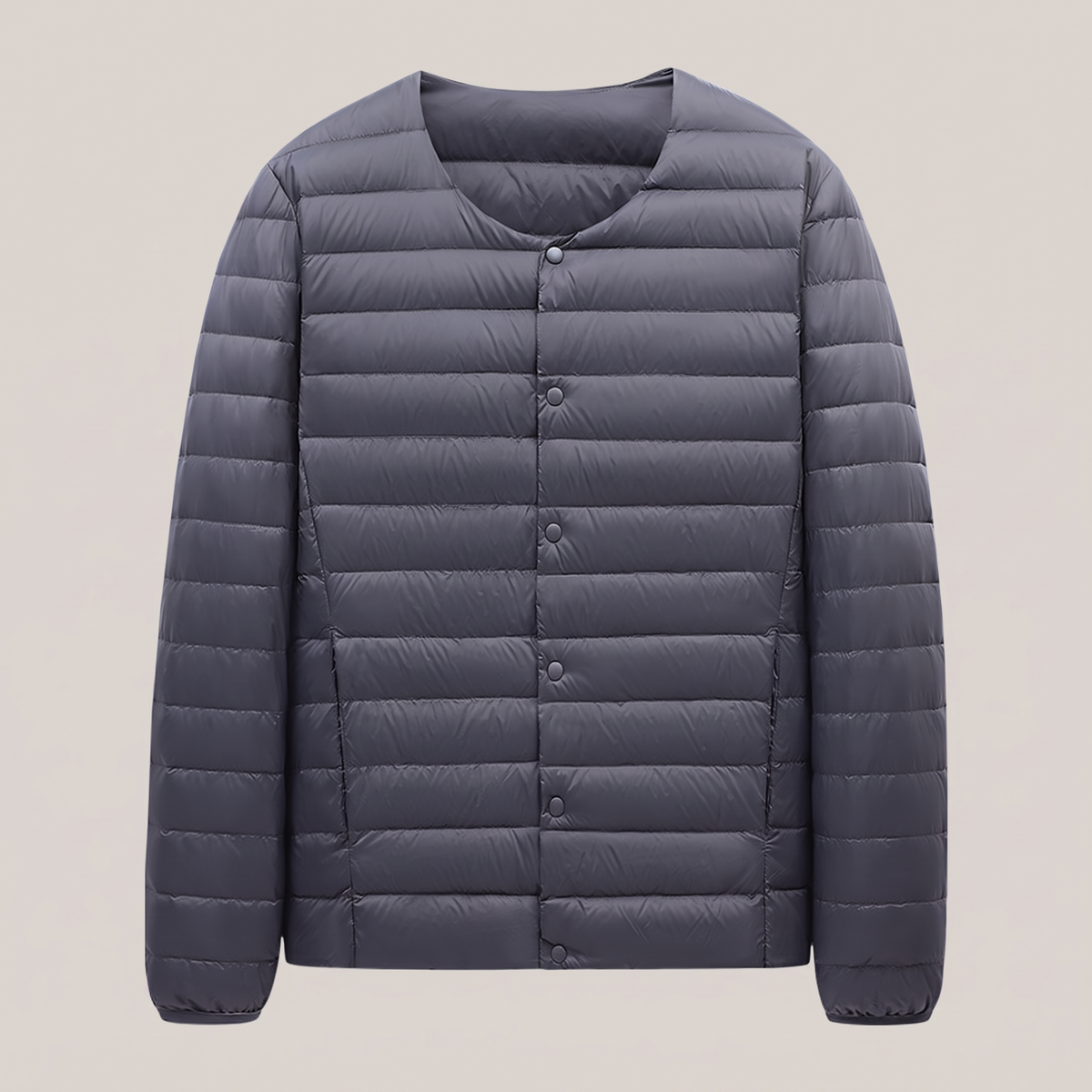 Warm Packaway Puffer Jacket - Grey