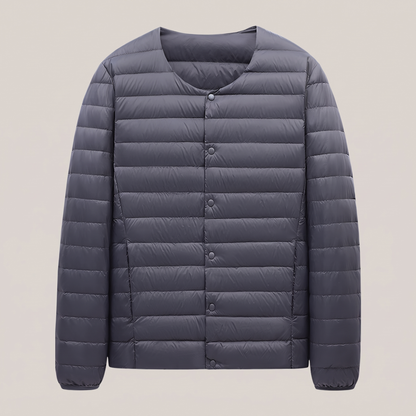 Warm Packaway Puffer Jacket - Grey
