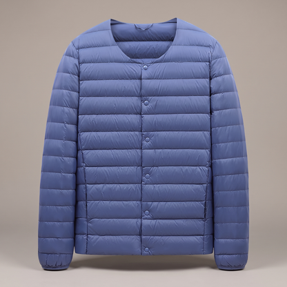Warm Packaway Puffer Jacket - Haze blue
