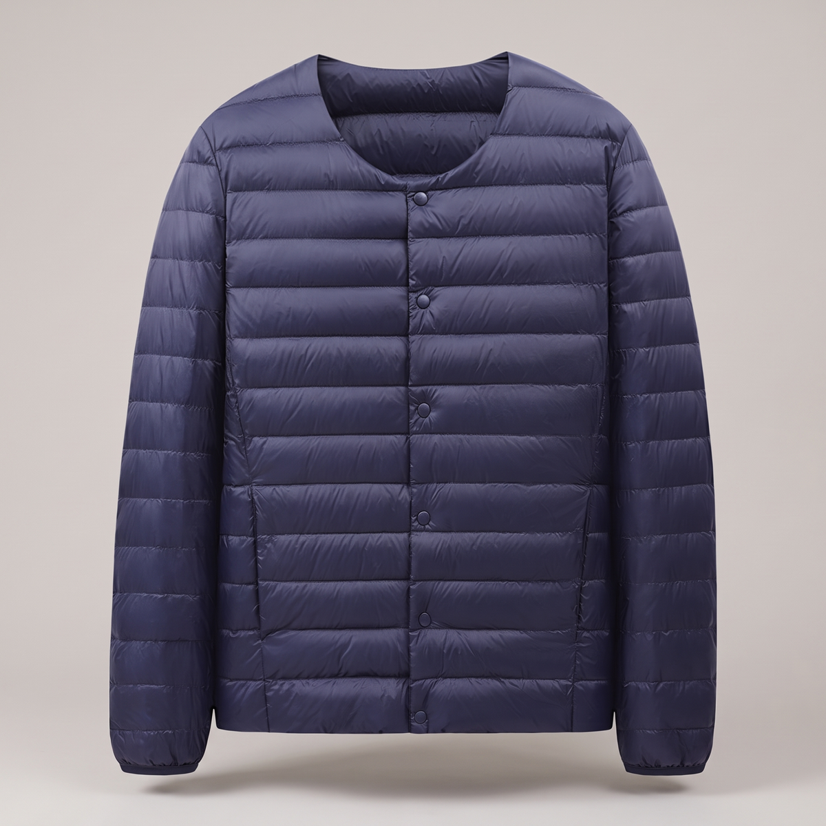 Warm Packaway Puffer Jacket - Navy blue