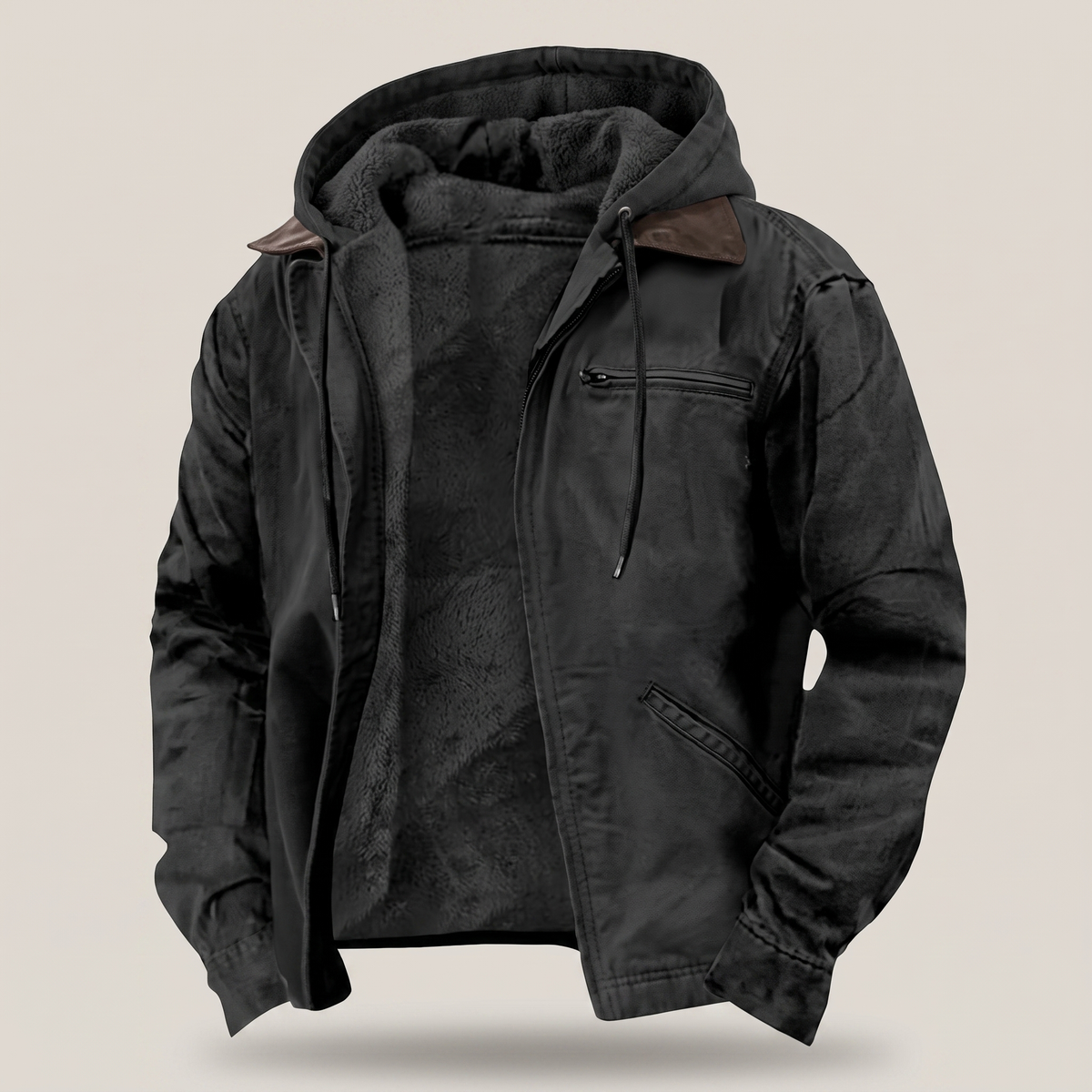 Wellington Full-Zip Hood Jacket - Black