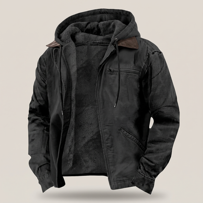Wellington Full-Zip Hood Jacket - Black