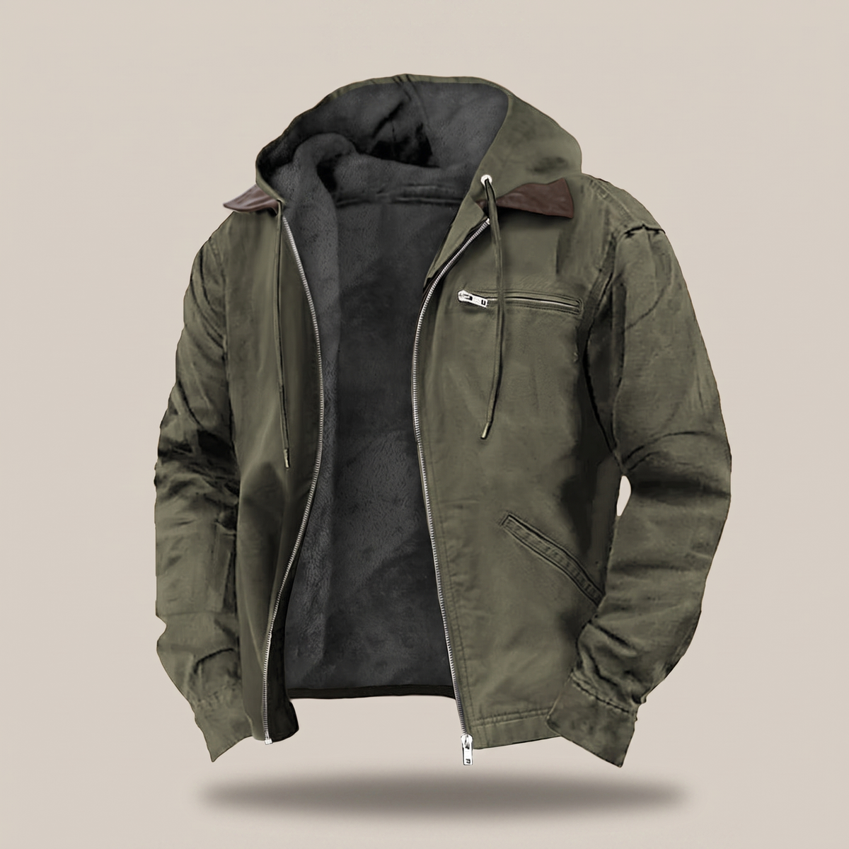 Wellington Full-Zip Hood Jacket - Green