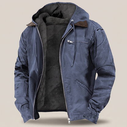 Wellington Full-Zip Hood Jacket - Navy Blue