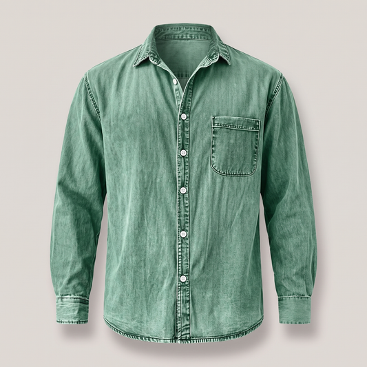 Westbrook Vintage Denim Shirt - Light Green
