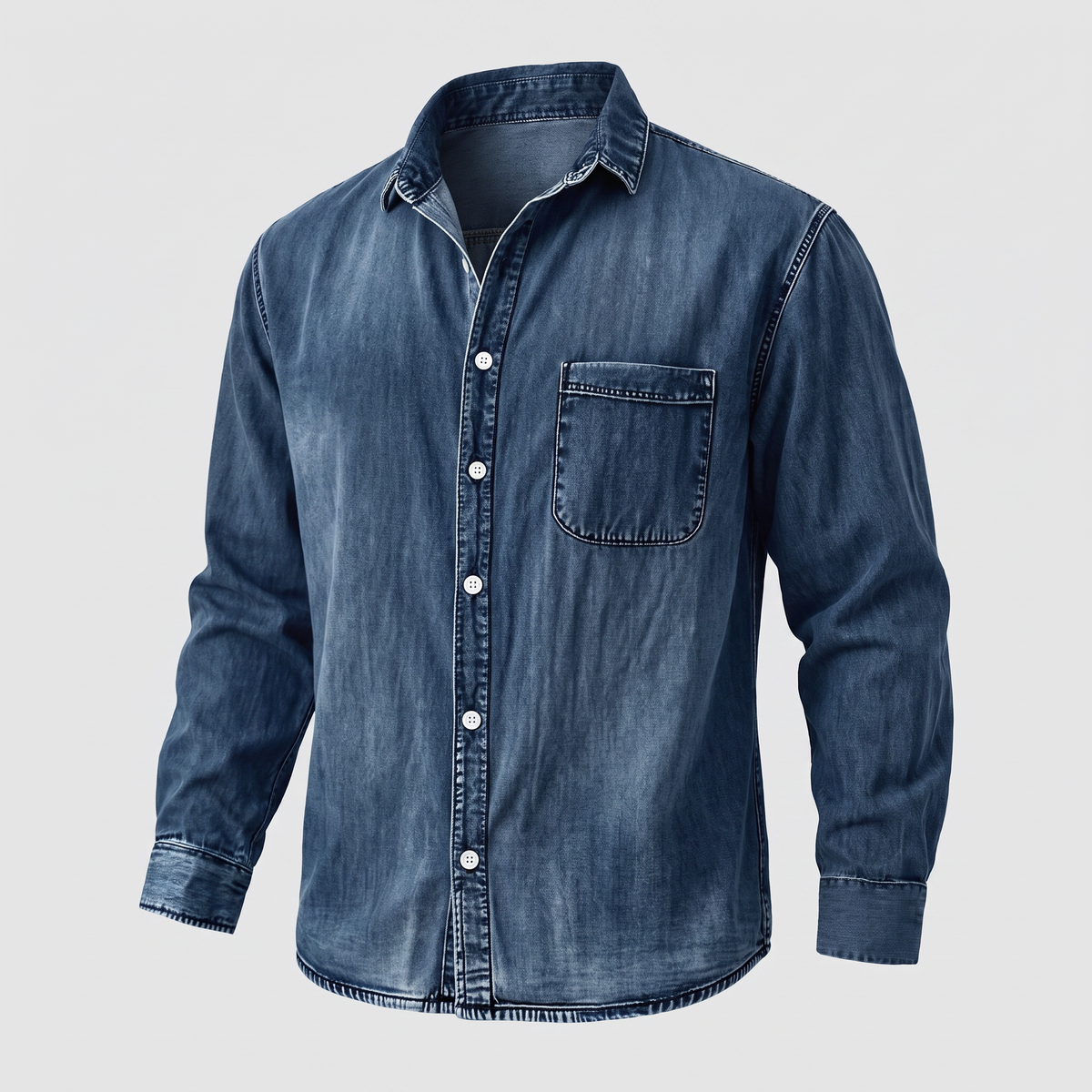 Westbrook Vintage Denim Shirt - Navy Blue