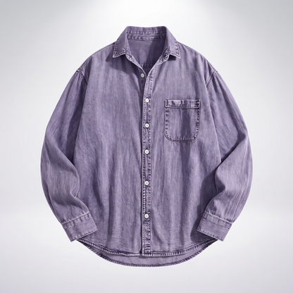Westbrook Vintage Denim Shirt - Purple