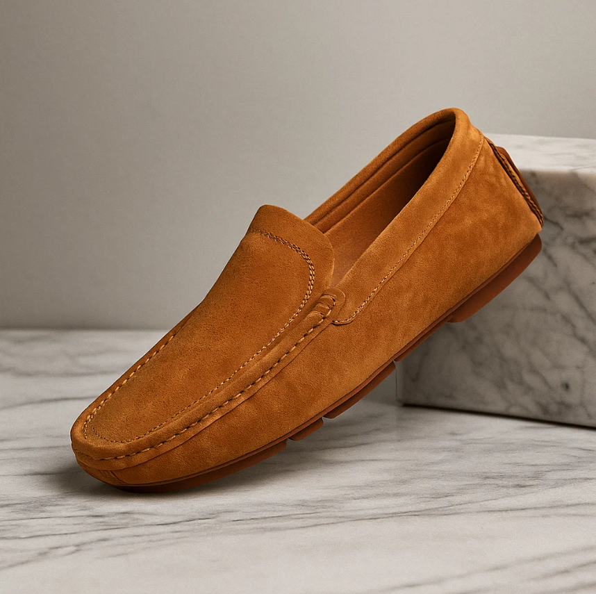 Westbury Suede-Look Loafers - Brown