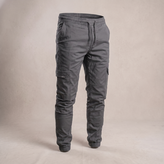 Westerby Tapered Cargo Joggers - Charcoal
