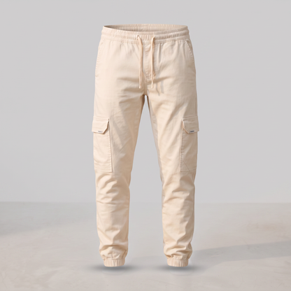 Westerby Tapered Cargo Joggers - Stone