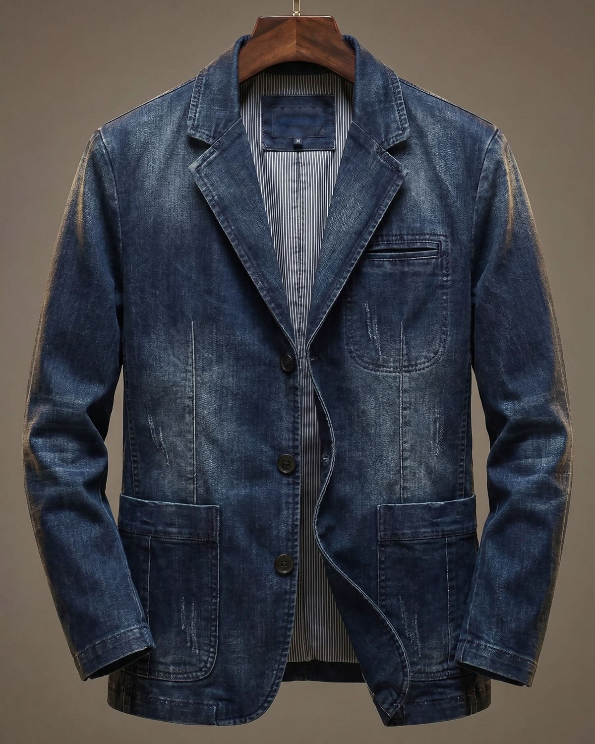 Westley Cotton Blazer - Dark Denim